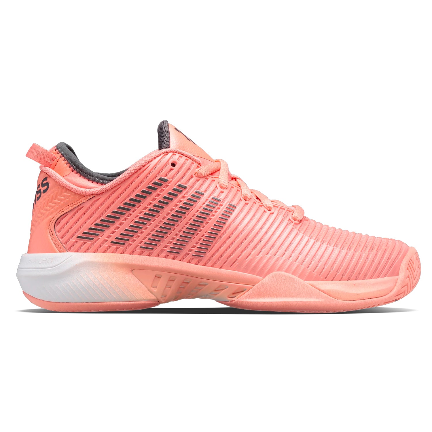 K-Swiss Hypercourt Supreme Women's Tennis Shoe (Peach/Amber/White/Asphalt)