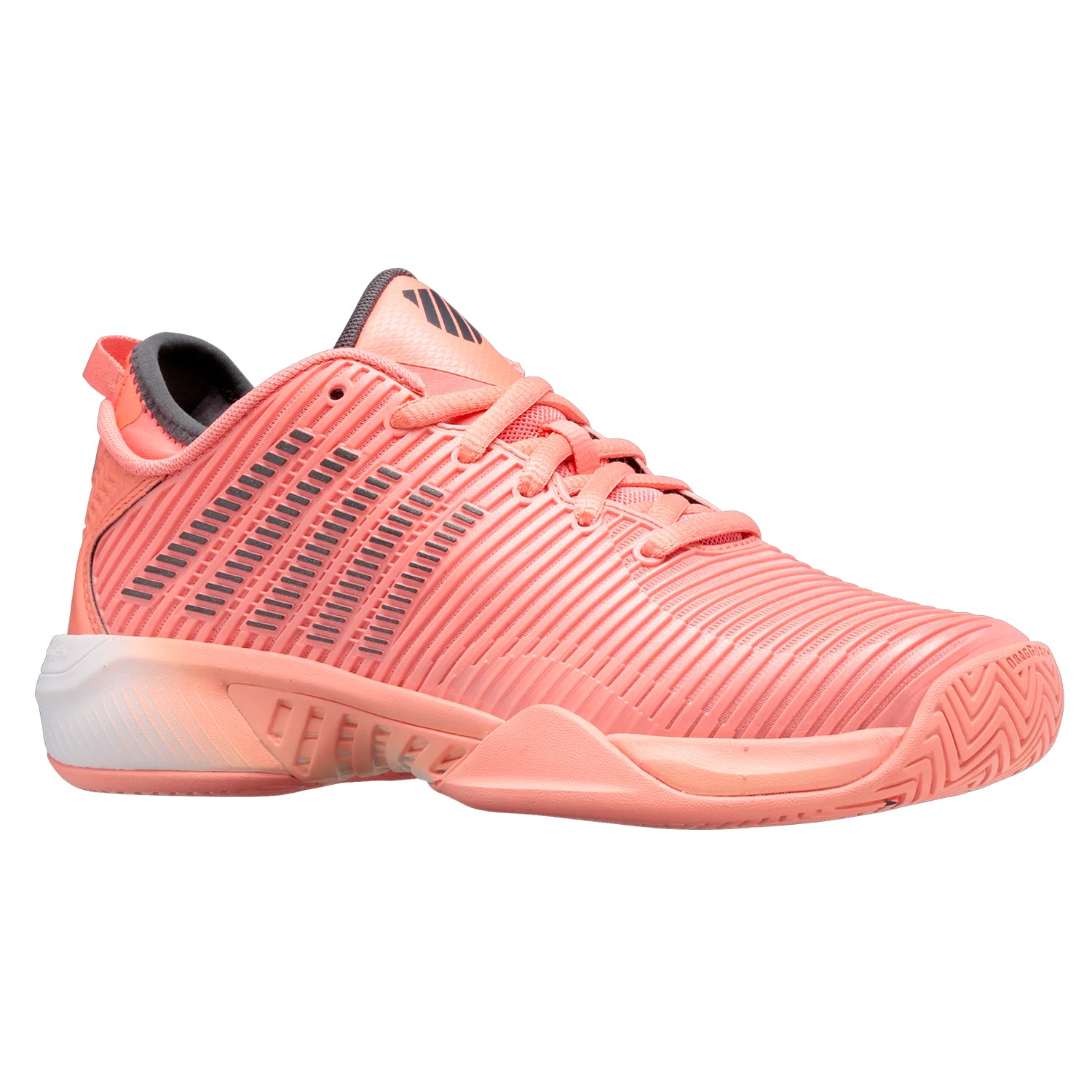 K-Swiss Hypercourt Supreme Women's Tennis Shoe (Peach/Amber/White/Asphalt)