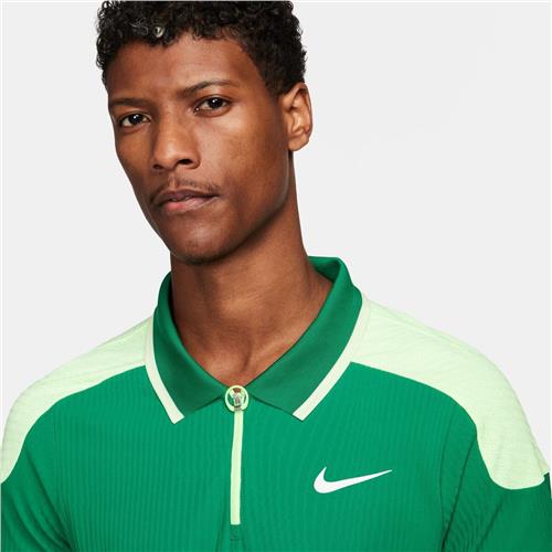 NIkeCourt Dri-Fit Advantage Slim ULT Polo MB (Malachite/Barely Volt/Coconut Milk/White)