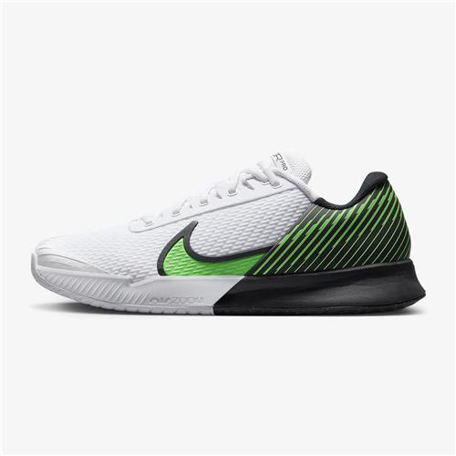 NikeCourt Air Zoom Vapor Pro 2 Men's Hardcourt Tennis Shoes (White/Black/Poison Green)