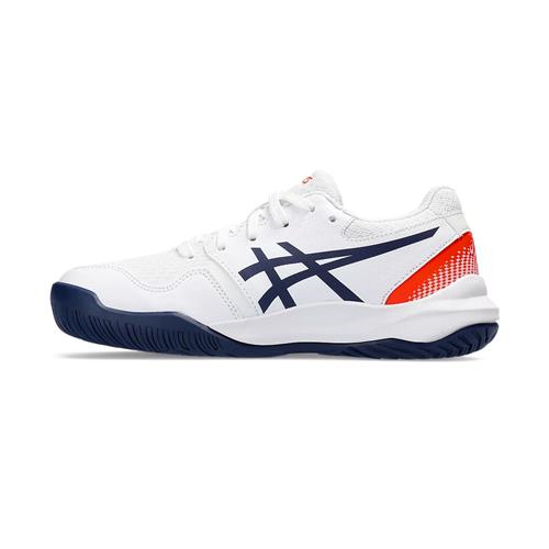 Asics Gel-Resolution 9 GS Junior Tennis Shoes (White/Blue Expanse)