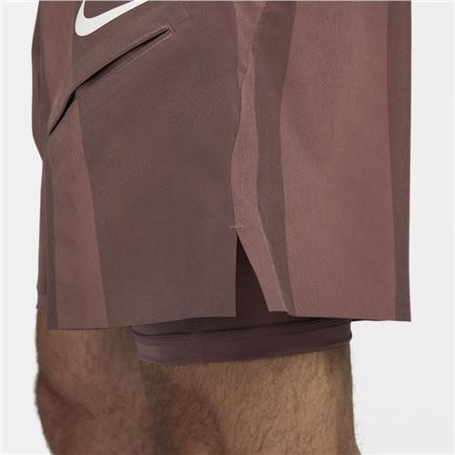 NikeCourt Dri-Fit Slam Short MB (SMOKEY MAUVE/BARELY VOLT/WHITE)