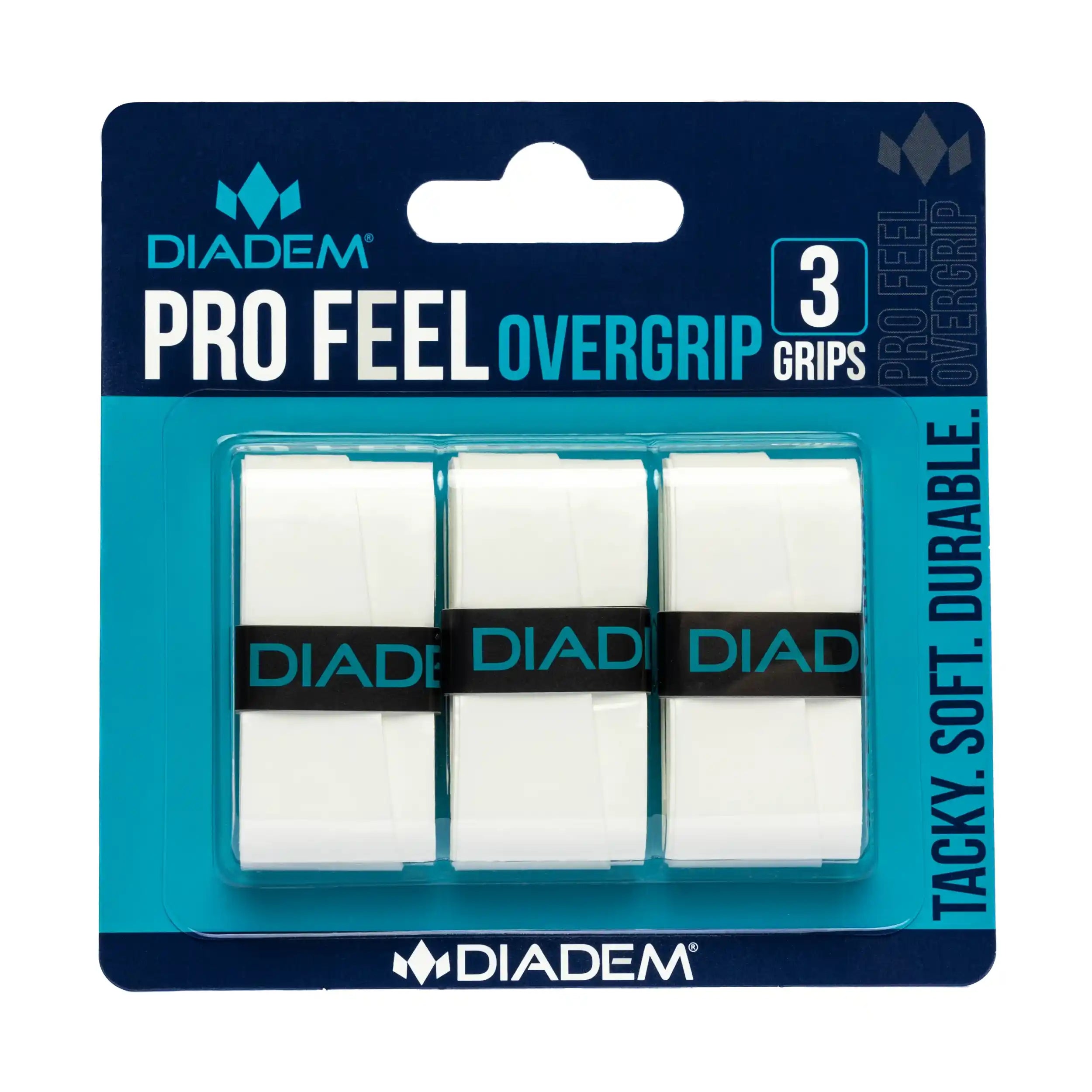 Diadem Pro Feel Overgrip 3 Pack (White)