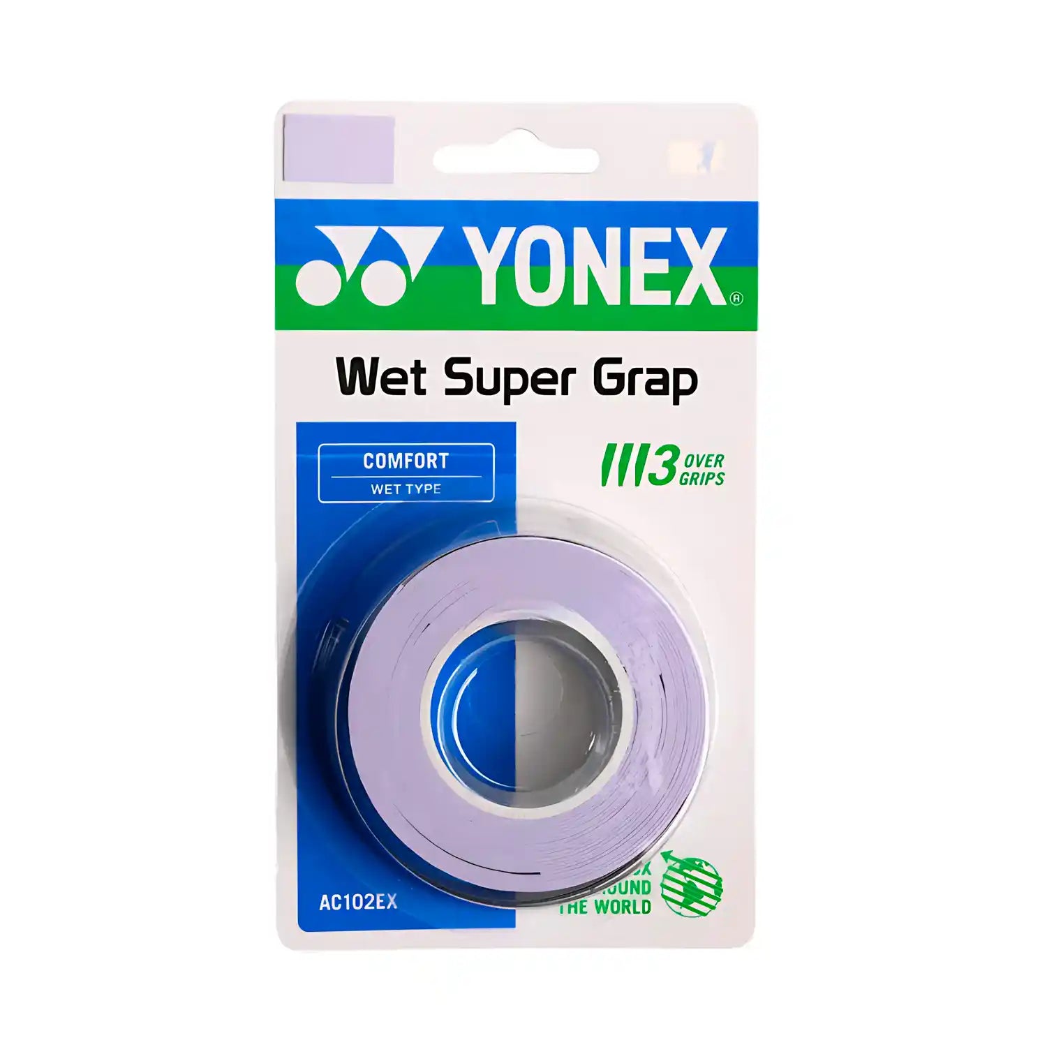 Yonex Wet Super Grap Overgrip 3pk (Pale Laillac)