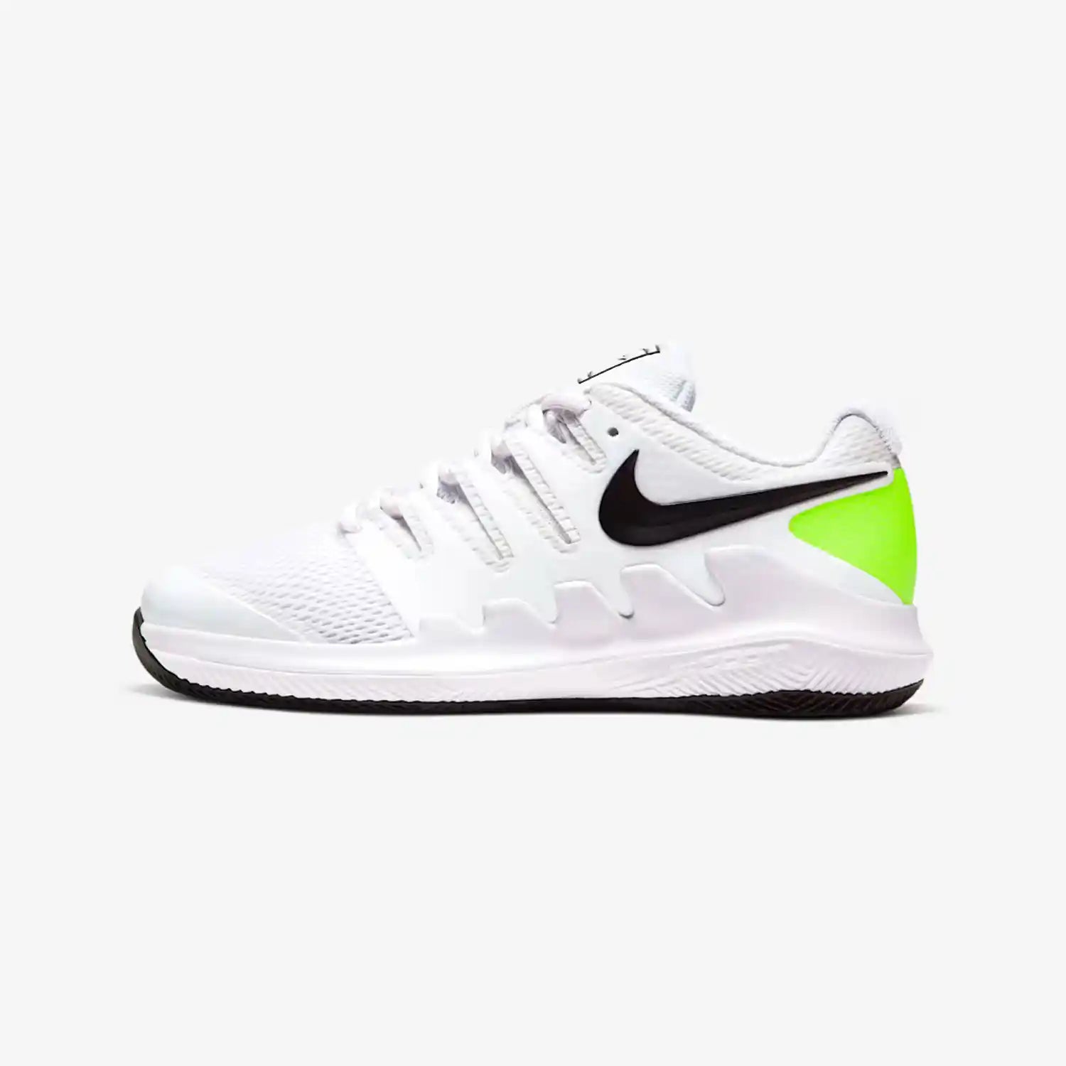 NikeCourt Junior Vapor X Tennis Shoes (White/Volt/Black)