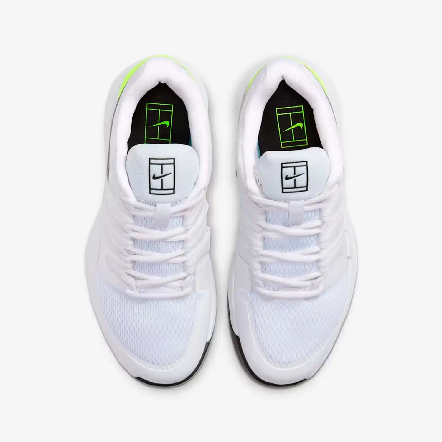 NikeCourt Junior Vapor X Tennis Shoes (White/Volt/Black)