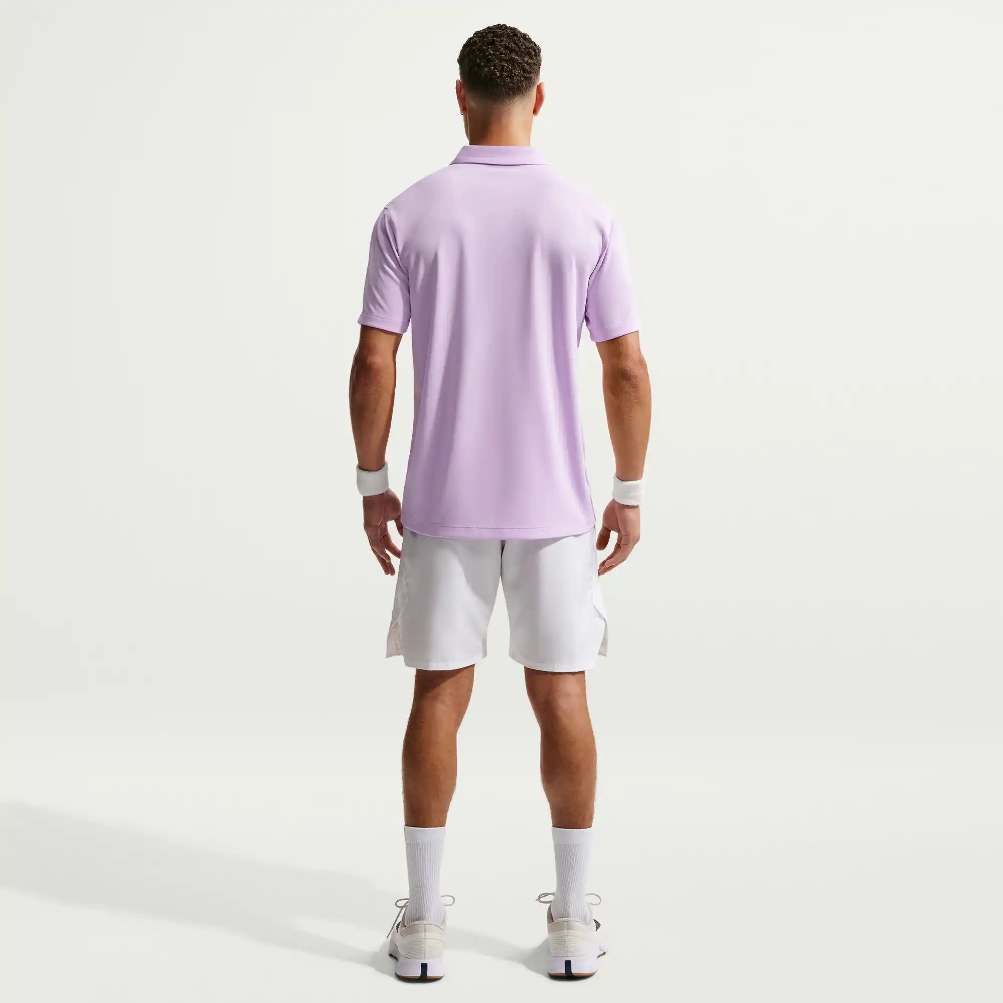 Nike Court Dri-Fit Mens Tennis Solid Polo (Violet Mist/Black)