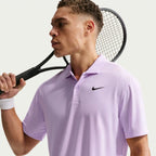 Nike Court Dri-Fit Mens Tennis Solid Polo (Violet Mist/Black)