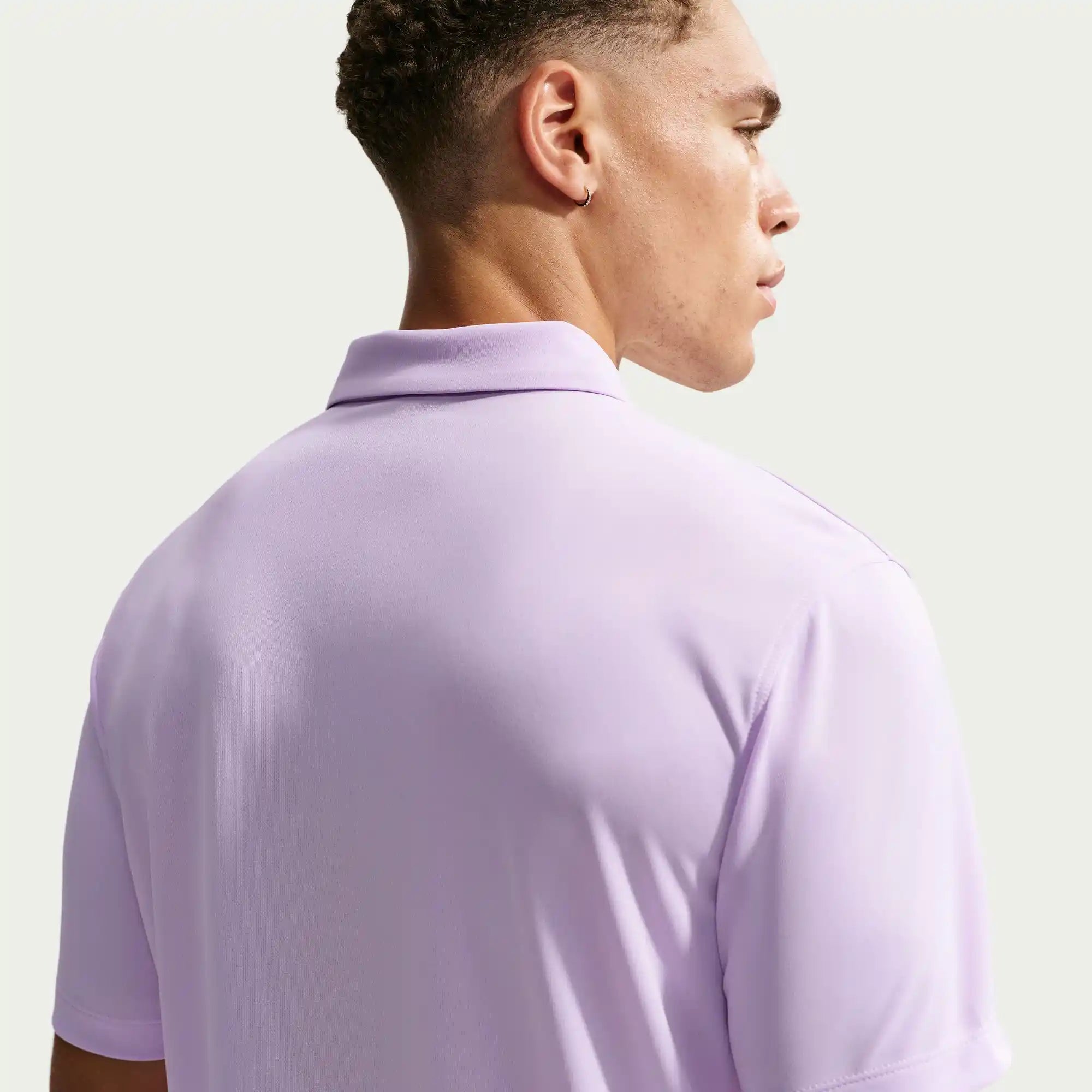 Nike Court Dri-Fit Mens Tennis Solid Polo (Violet Mist/Black)