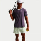 NikeCourt Advantage Men's Dri-FIT Tennis Top (Dark Raisin/Volt Tint/White)