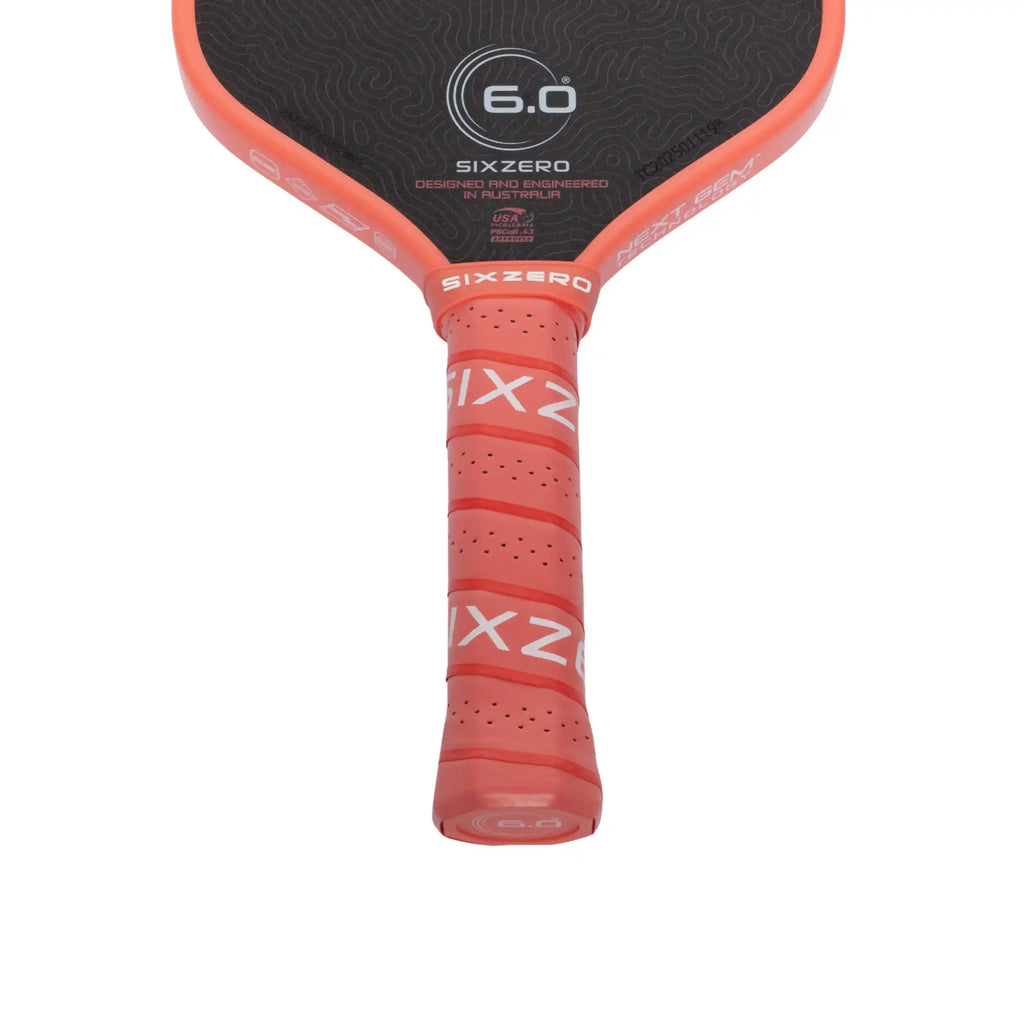 Six Zero Coral 16mm Elongated Pickleball Paddle (Coral Pink)