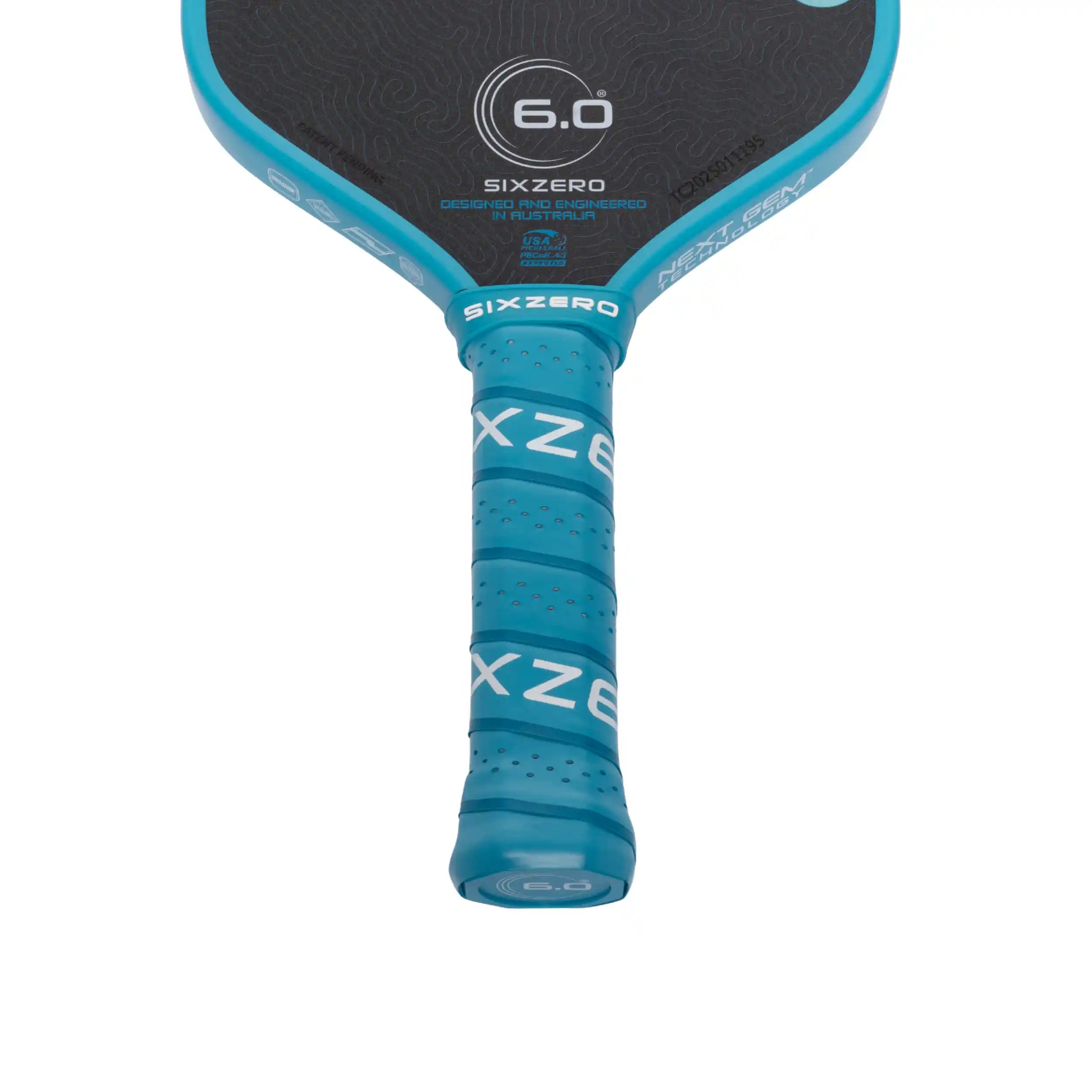 Six Zero Coral 16mm Elongated Pickleball Paddle (Ocean Blue)