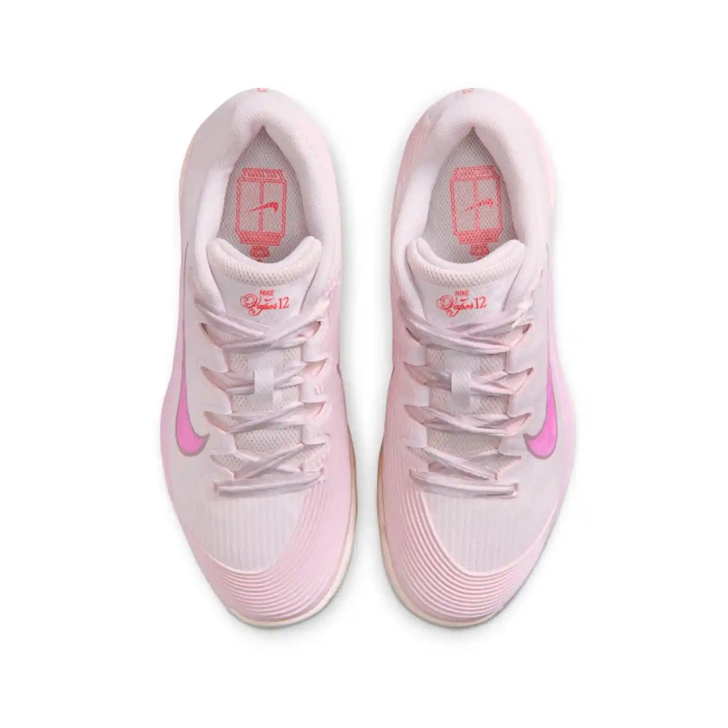 Nike Vapor 12 Women's Hard Court Tennis Shoes (Pearl Pink/Lt Magenta-Pink Foam-Chalk)