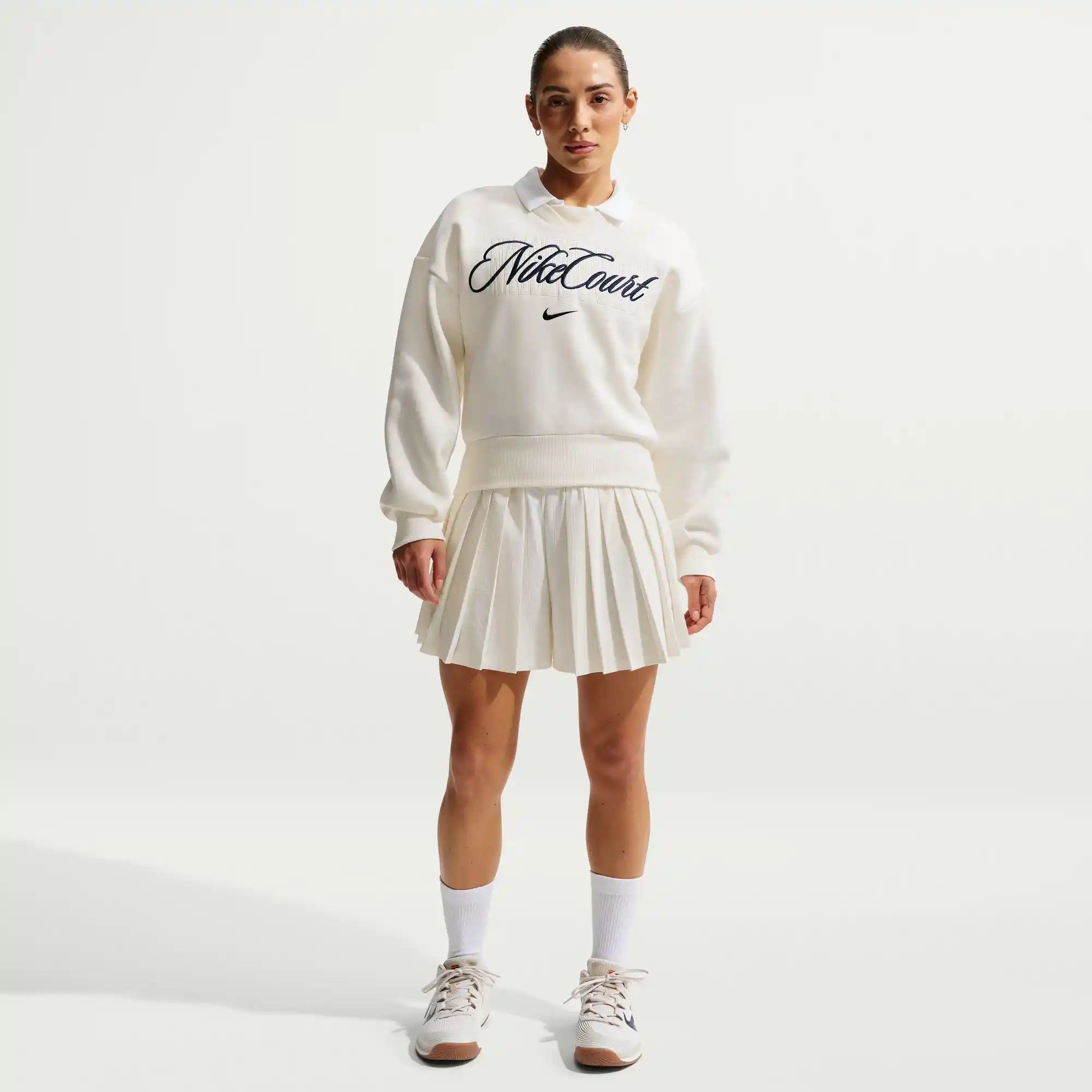 NikeCourt Court Collection Women's Dri-FIT High-Waisted Tennis Shorts (White)