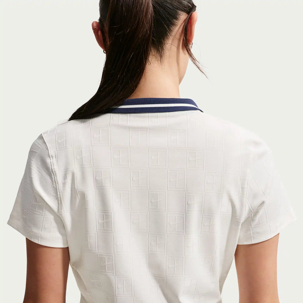 NikeCourt Court Collection Women's Dri-FIT Cropped Tennis Polo (Sail/Midnight Navy)