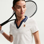 NikeCourt Court Collection Women's Dri-FIT Cropped Tennis Polo (Sail/Midnight Navy)