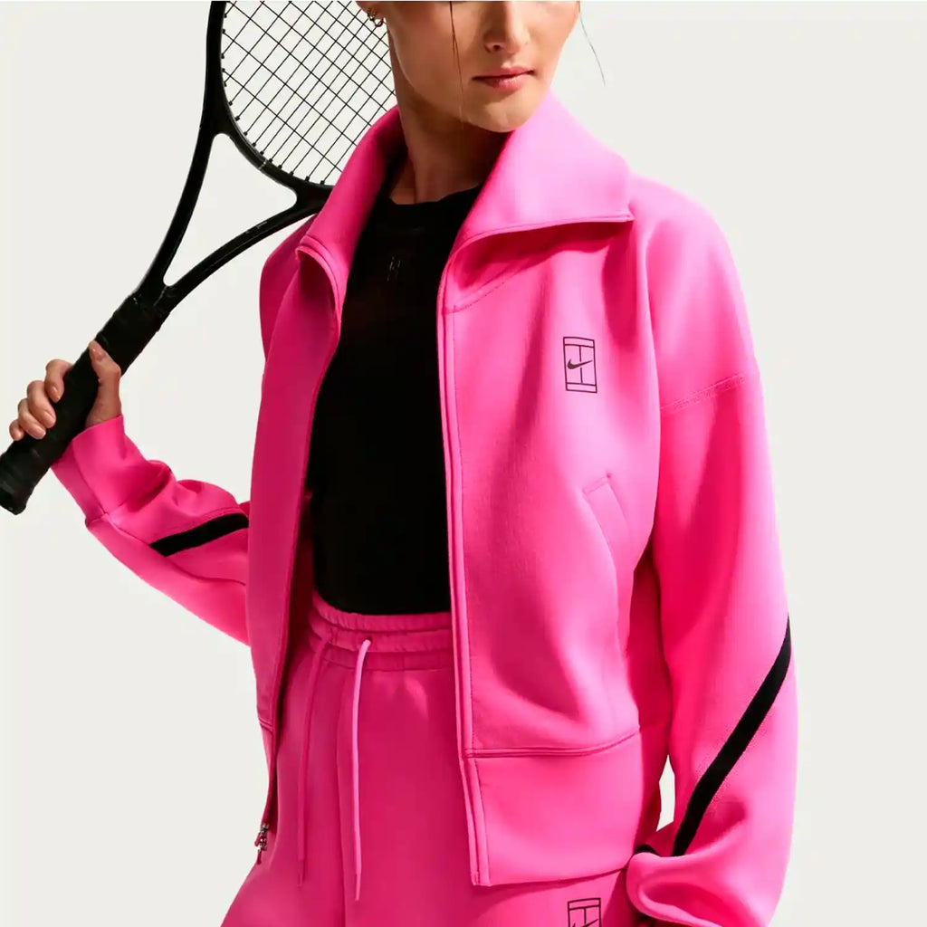 NikeCourt Dri-Fit Full-Zip Tennis jacket (Laser Fuschsia/Black)