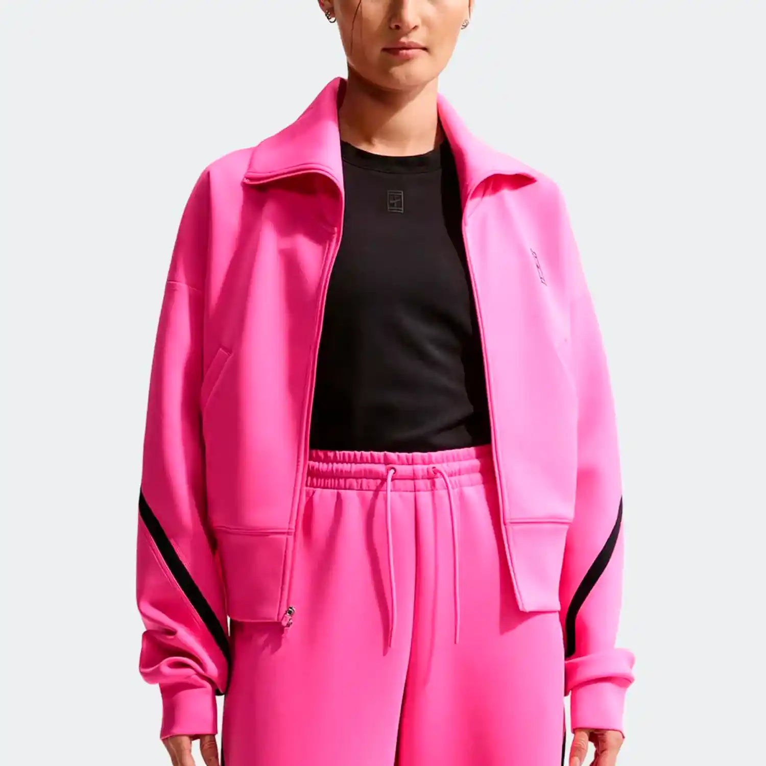 NikeCourt Dri-Fit Full-Zip Tennis jacket (Laser Fuschsia/Black)