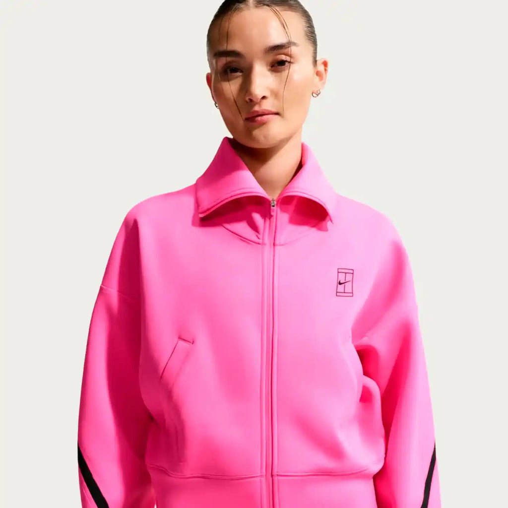 NikeCourt Dri-Fit Full-Zip Tennis jacket (Laser Fuschsia/Black)