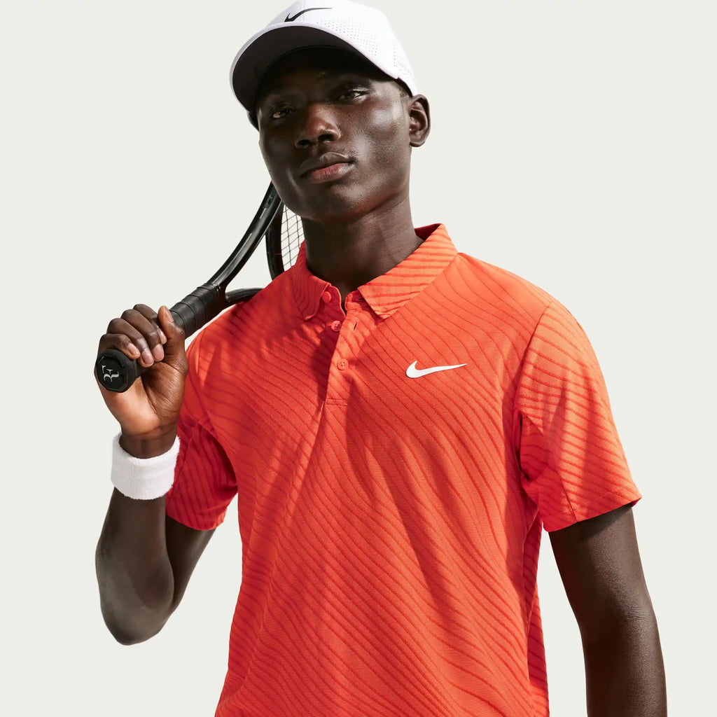 NikeCourt Men's Dri-FIT Advantage Slam Polo MB (Turf Orange/White)