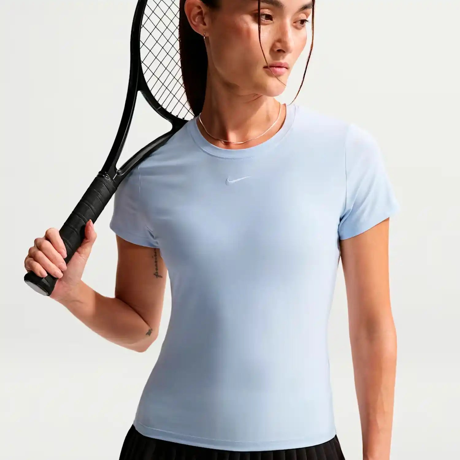 Nike Victory Women's Dri-Fit Short-Sleeve Tennis Top (Hydrogen Blue/White)