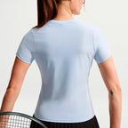 Nike Victory Women's Dri-Fit Short-Sleeve Tennis Top (Hydrogen Blue/White)