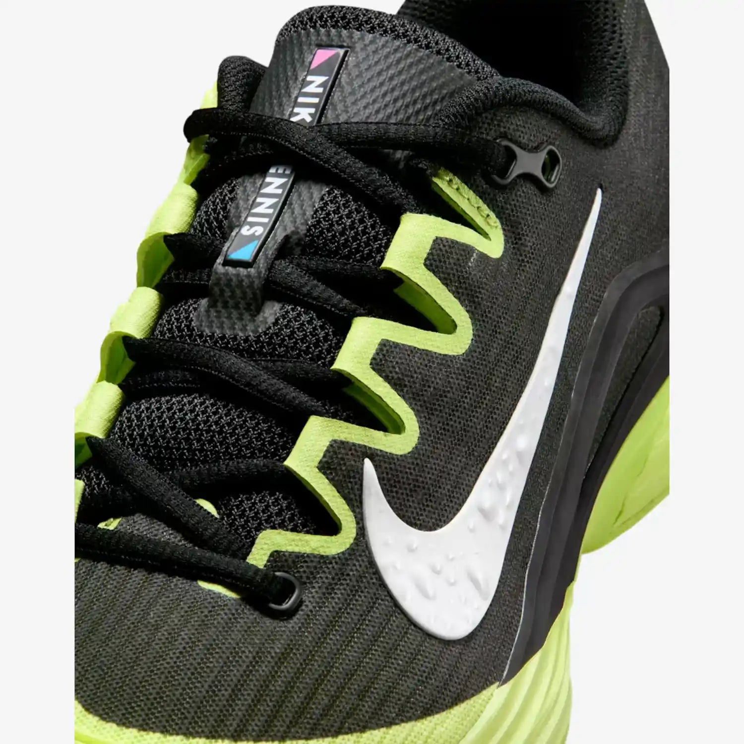 Nike Vapor 12 Women's Hard Court Tennis Shoes (Black/White/LT Lemon Twist)