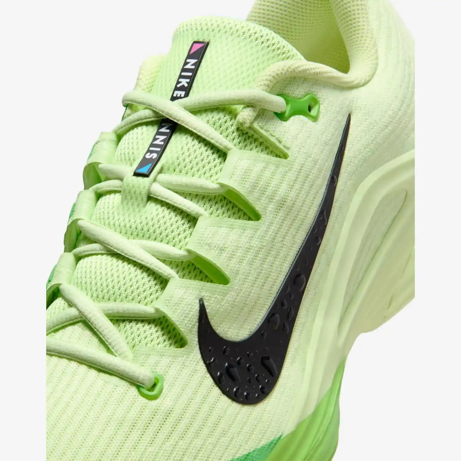 Nike Vapor 12 Men's Hard Court Tennis Shoes (Light Liquid Lime/Mean Green/Sapphire/Black)