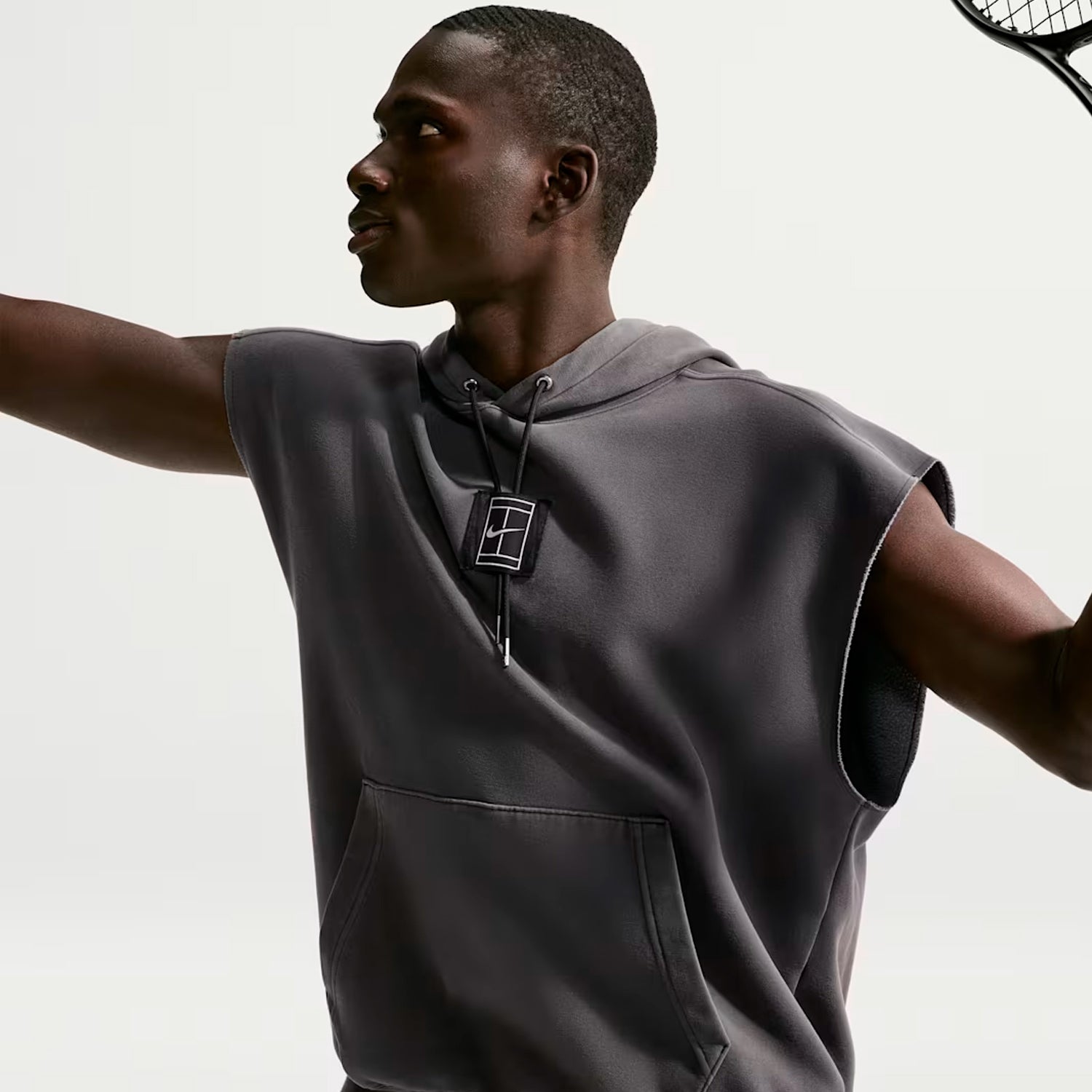 NikeCourt Slam Men's Tennis Sleeveless Pullover Hoodie (Anthracite)