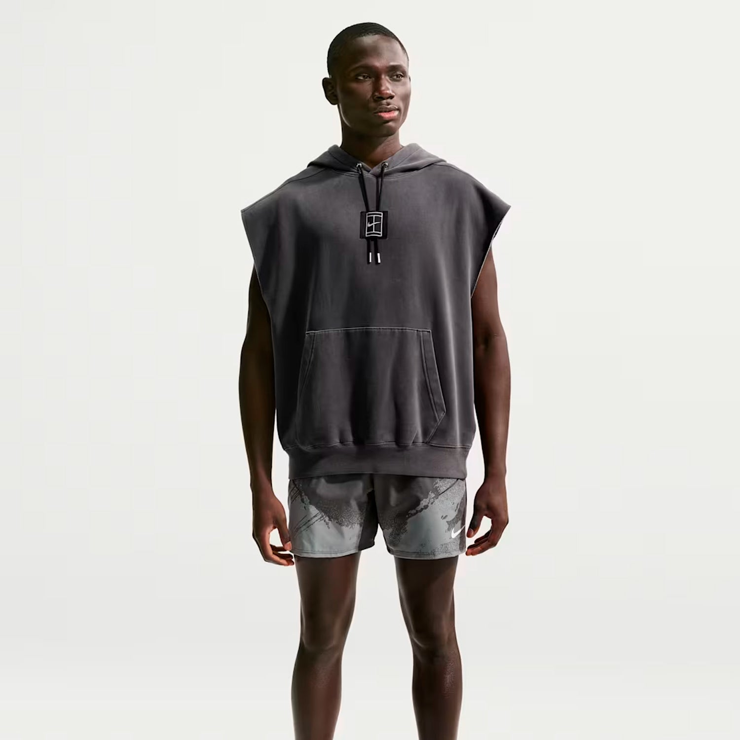 NikeCourt Slam Men's Tennis Sleeveless Pullover Hoodie (Anthracite)