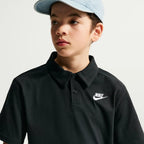 Nike Big Kids' Knit Short Sleeve Polo (Black)