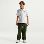 Nike Big Kids' Knit Short Sleeve Polo (White)