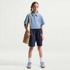 Nike Big Kids' Knit Short Sleeve Polo (Blue)