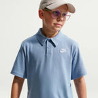 Nike Big Kids' Knit Short Sleeve Polo (Blue)