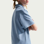 Nike Big Kids' Knit Short Sleeve Polo (Blue)