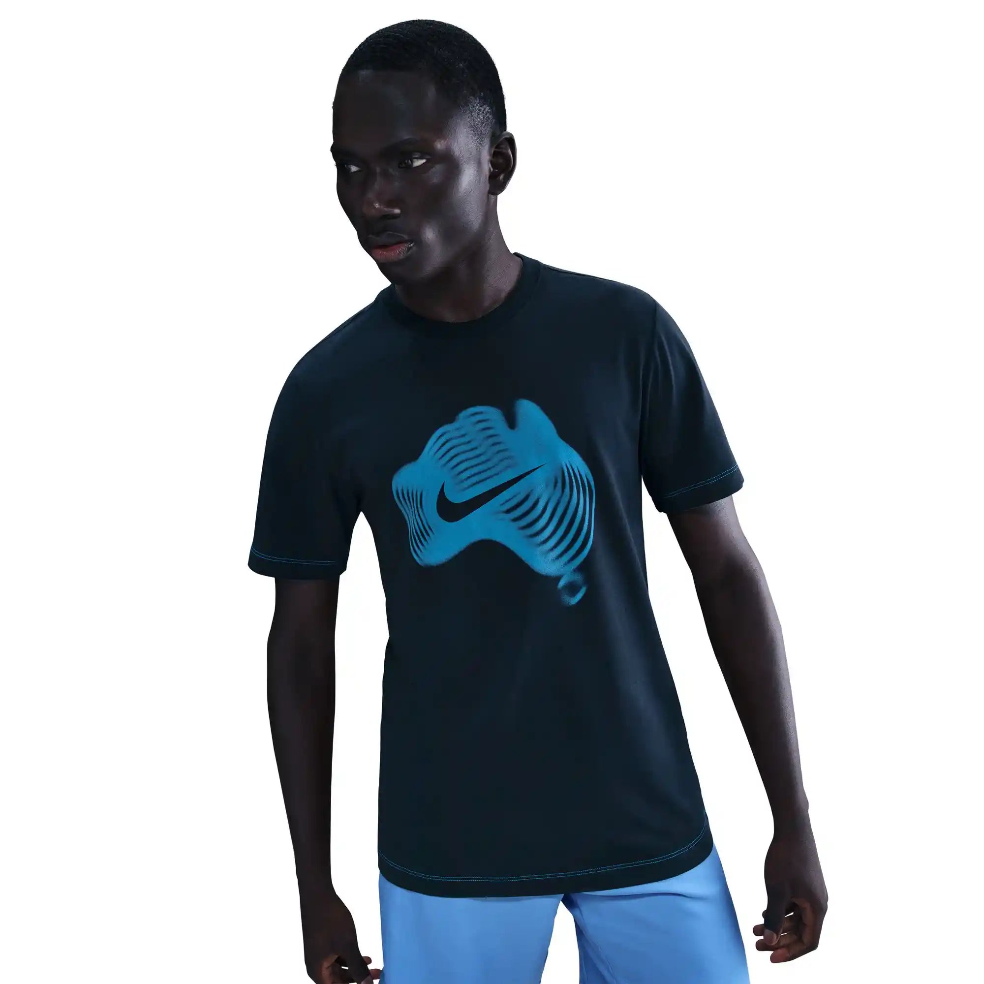 NikeCourt Dri-Fit Tee STD OZ Open 2026 (Dark Obsidian/Photo Blue)