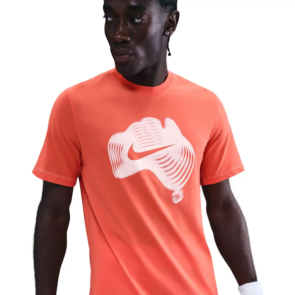 NikeCourt Men's Dri-FIT Tennis T-Shirt (Turf Orange/Sail)