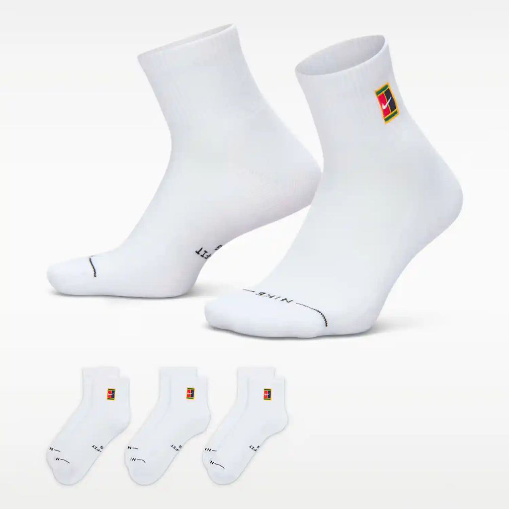 Nike Everyday Elevated Ankle Socks 3 Pack (White)