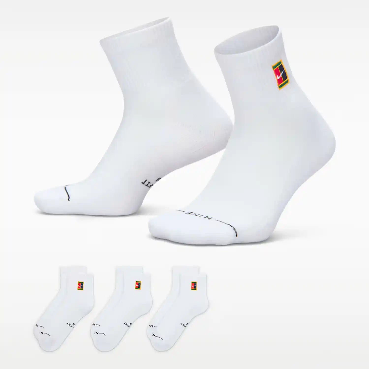 Nike Everyday Elevated Ankle Socks 3 Pack (White)