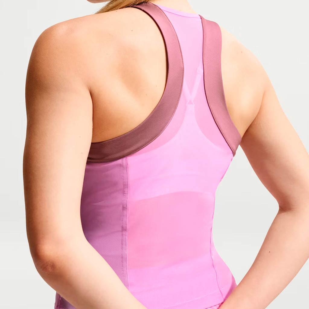NikeCourt Slam Women's Dri-FIT Tennis Tank Top (Light Magenta,TatToo/Black)