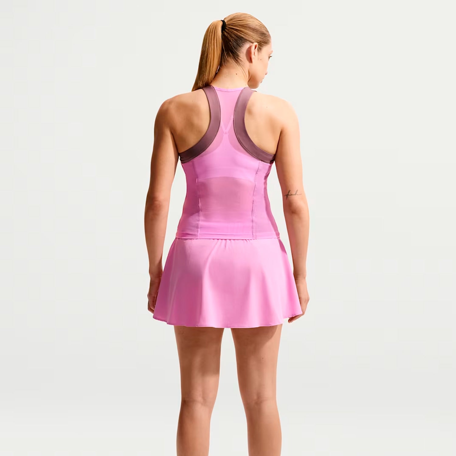 NikeCourt Slam Women's Dri-FIT Tennis Tank Top (Light Magenta,TatToo/Black)