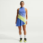 NikeCourt Slam Women's Dri-FIT Tennis Tank Top (Sapphire/Light Thistle/White)