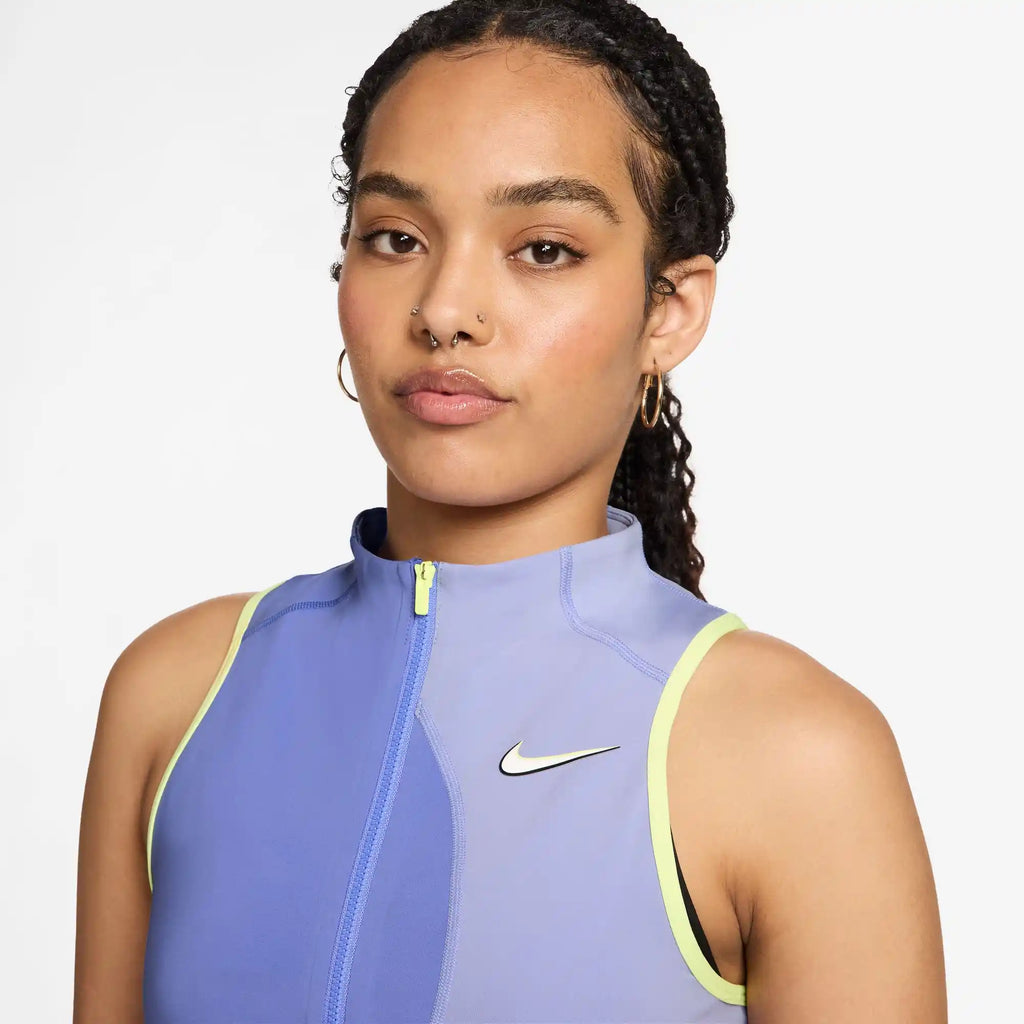 NikeCourt Slam Women's Dri-FIT Tennis Dress (Sapphire/Light Thistle/Black/White)