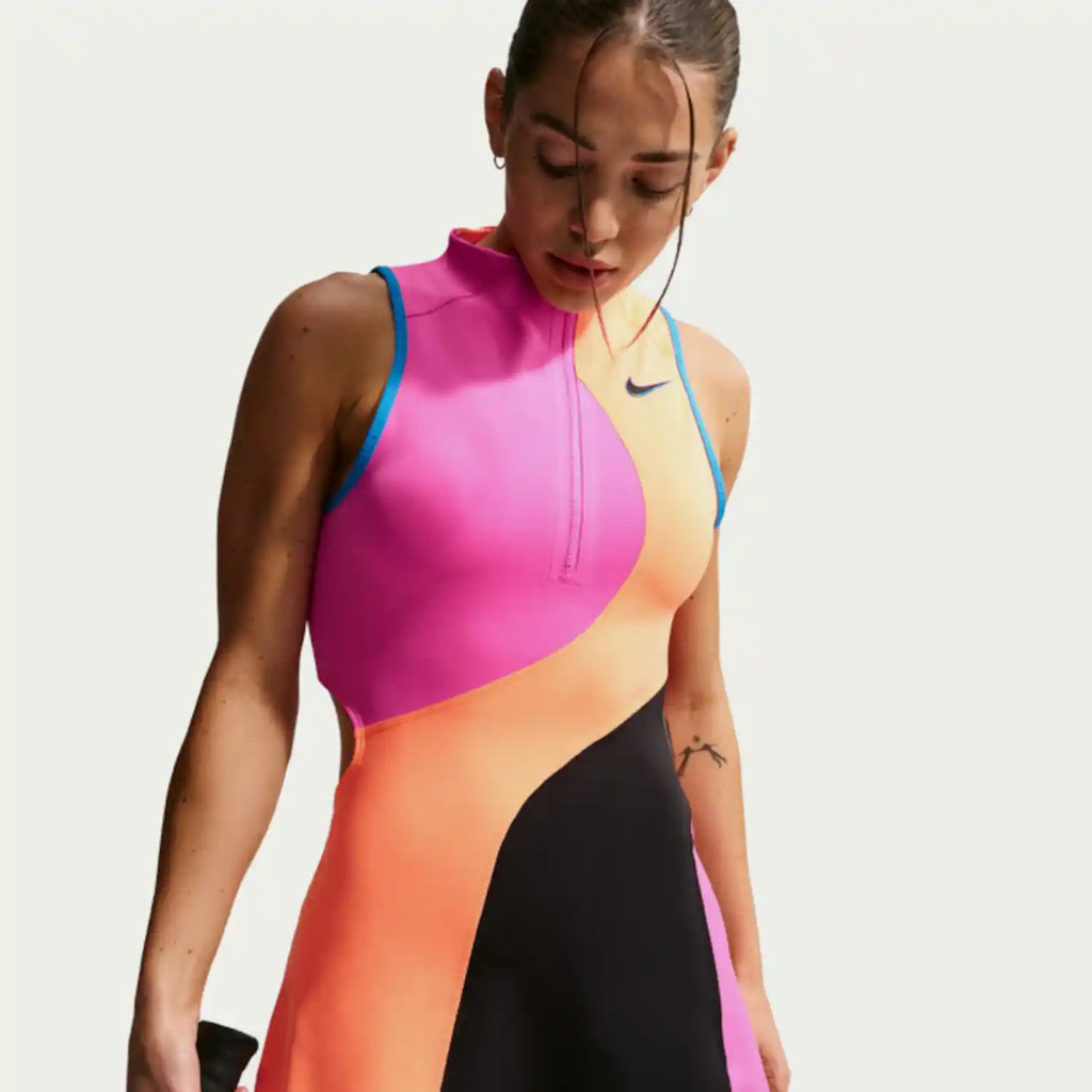 NikeCourt Dri-Fit Slam Dress OZ (Laser Fuchsia/Atomic Orange/Black)