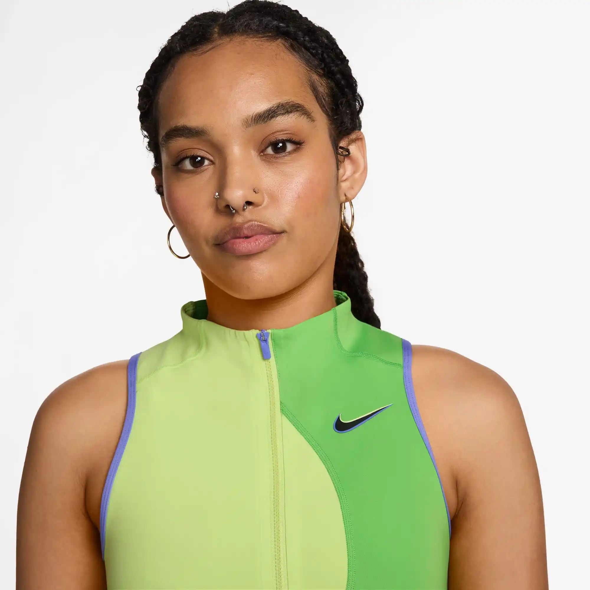 NikeCourt Slam Women's Dri-FIT Tennis Dress (LT Lemon Twist/Mean Green/Black)