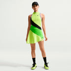 NikeCourt Slam Women's Dri-FIT High-Waisted Tennis Skirt (Mean Green/LT Lemon Twist/Black)