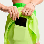 NikeCourt Slam Women's Dri-FIT High-Waisted Tennis Skirt (Mean Green/LT Lemon Twist/Black)