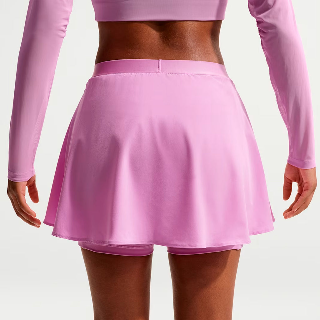 NikeCourt Slam Women's Dri-FIT High-Waisted Tennis Skirt (Light Magenta/Black)