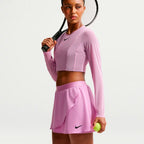 NikeCourt Slam Women's Dri-FIT High-Waisted Tennis Skirt (Light Magenta/Black)