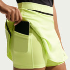 NikeCourt Advantage Women's Dri-FIT High-Waisted Tennis Skirt (LT Lemon Twist/Black)